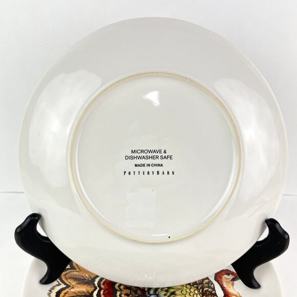 Pottery Barn Turkey Thanksgiving 9" Luncheon Salad Plates Set of 2 - Picture 3 of 5